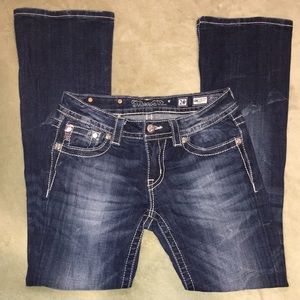 MISS ME Buckle Signature Rise Boot cut jeans!